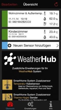 TFA 31.4001.02 Weatherhub Akıllı telefon için Termometre