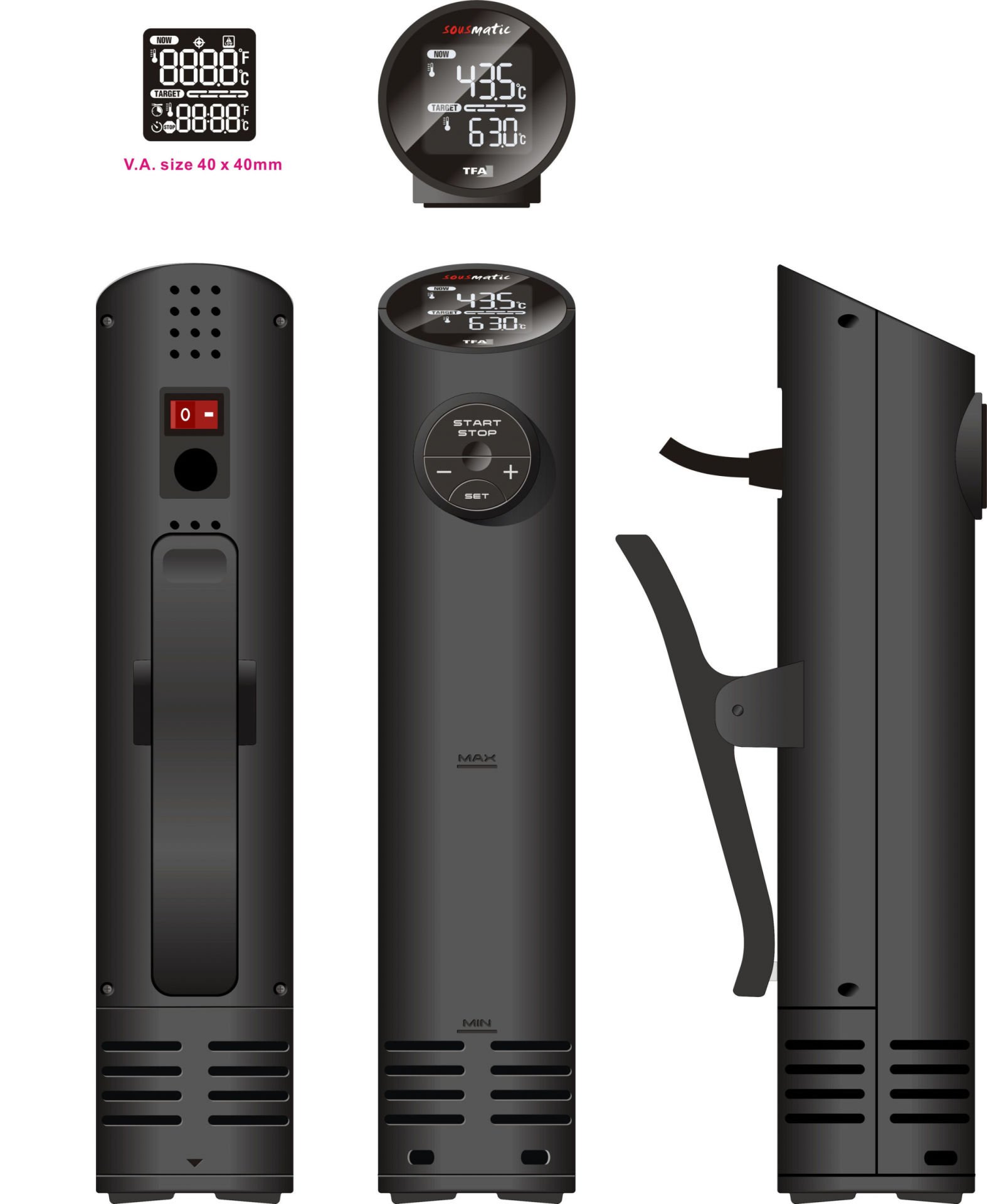 Sous-vide pişirici SOUSMATIC EDITION 14.1151 TfA Siyah